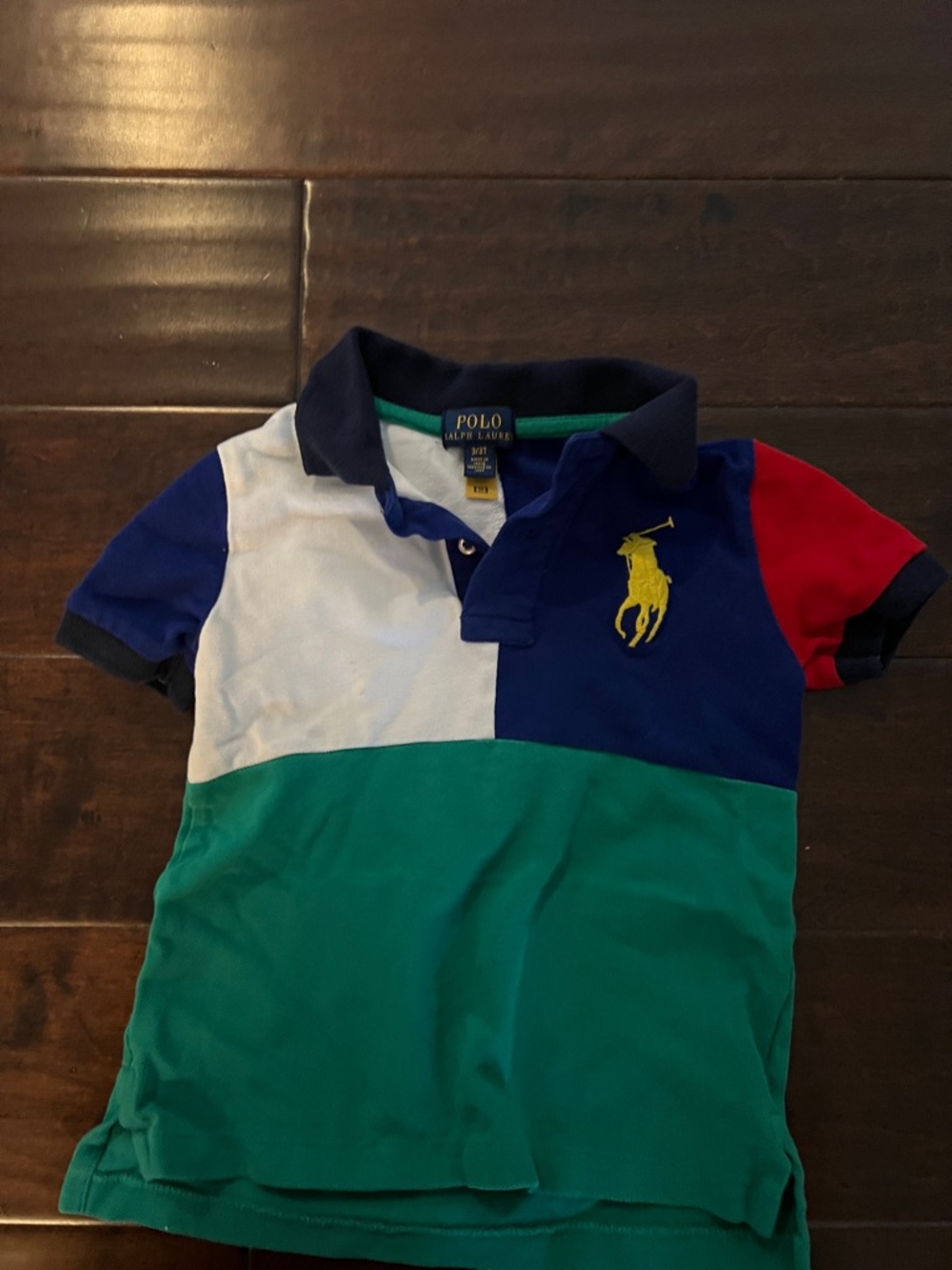 Polo by Ralph Lauren Kids Colorblock Polo Shirt - Blue/Green/White/Red